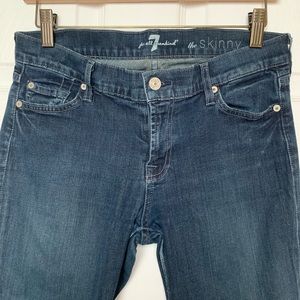 2 pairs 7 for all mankind skinny jeans 29